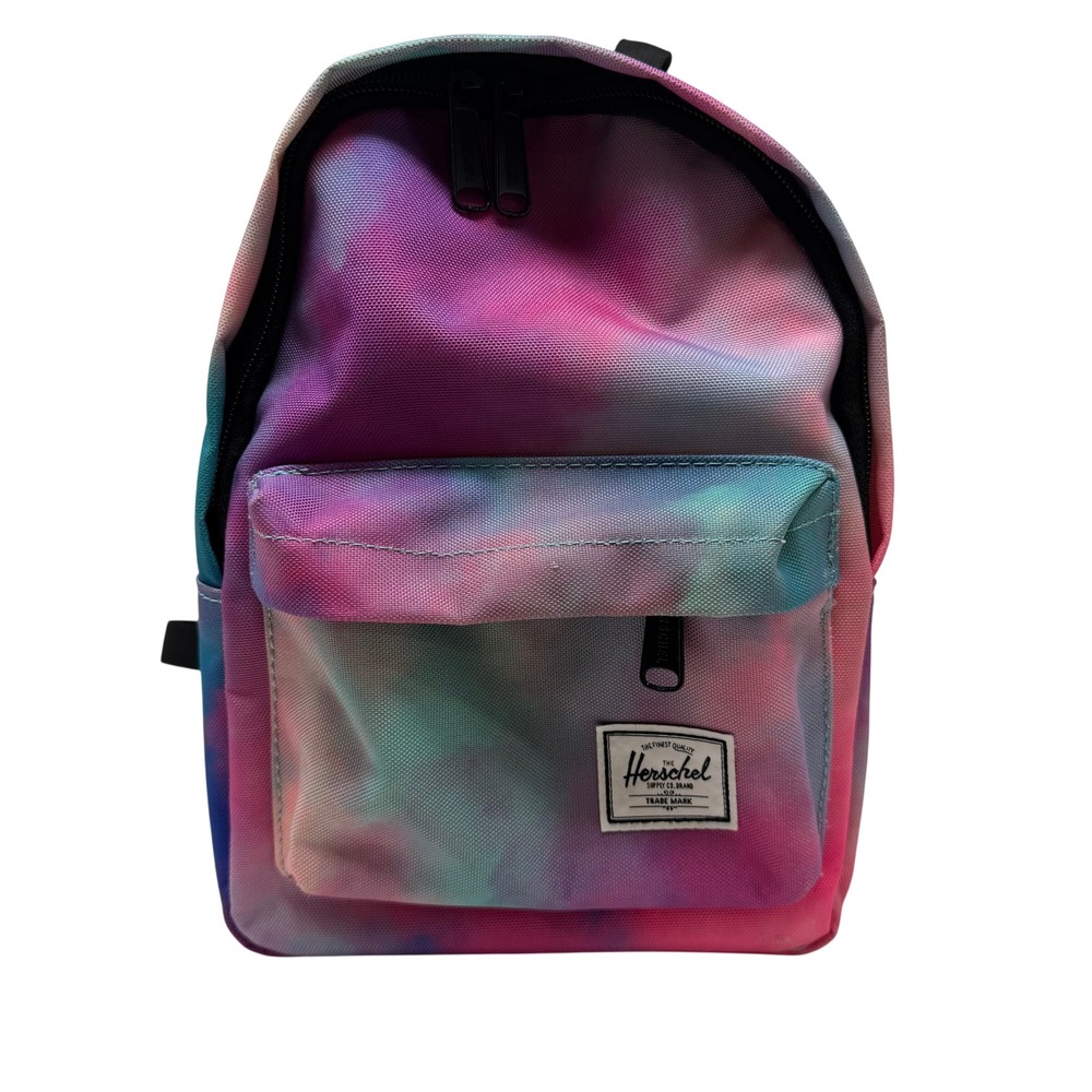 Herschel Supply Co Nova Mini Backpack Pink Teal Tie Dye Canvas Bag School Fun